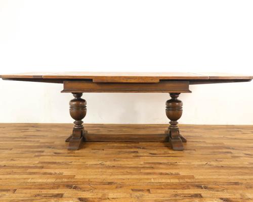 イギリスアンティーク ドローリーフテーブル 拡張式 オーク材 v_70184