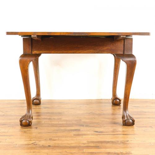 イギリスアンティーク ドローリーフテーブル オーク材 拡張式 v_59138