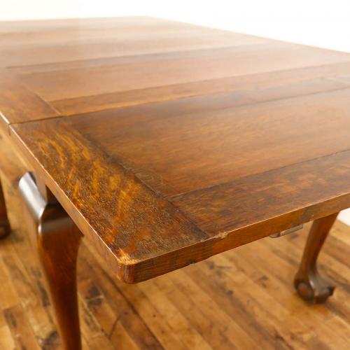 イギリスアンティーク ドローリーフテーブル オーク材 拡張式 v_59138