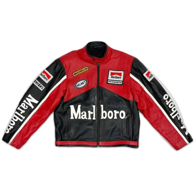Marlboro Racing Leather Jacket | Marlboro Jacket – Vintage Jacket