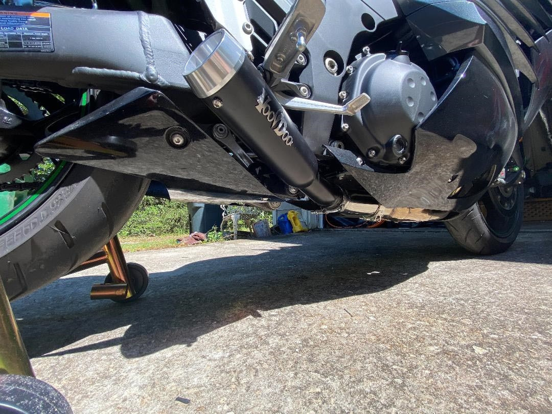 MINI MEG 4 INTO 1 RACE EXHAUST KAWASAKI ZX14 06-25 BLACK