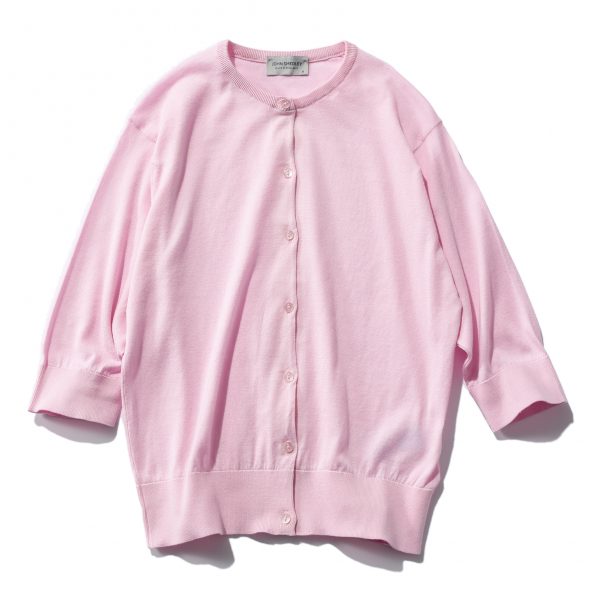 JOHN SMEDLEYの5分袖カーディガン【STANDARD BOOK 2024Spring