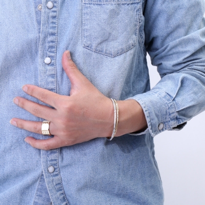 Slim Stud スリム スタッド バングル ホワイト Bracelet Velvet Lounge