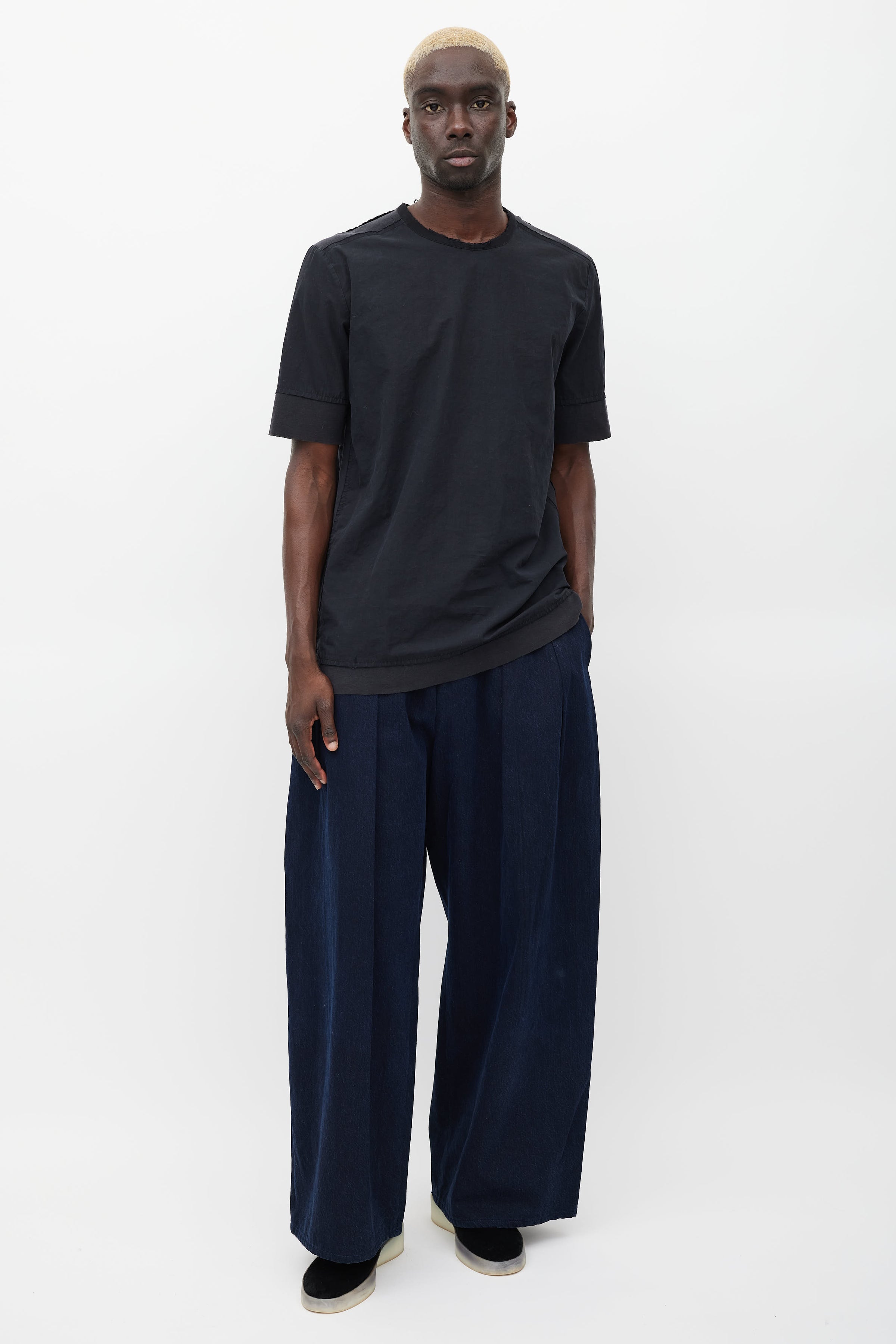 Damir Doma // Black Distressed Zip Pocket T-Shirt – VSP Consignment