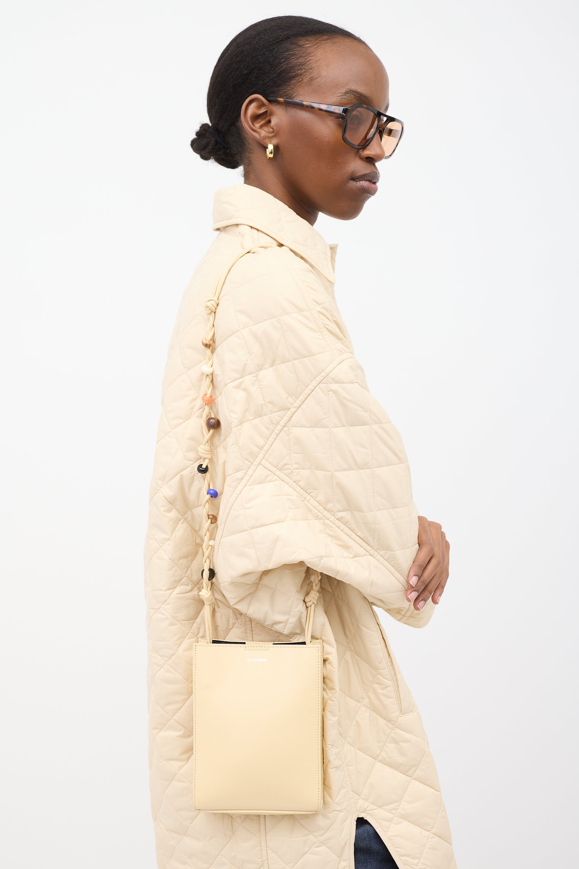 Jil Sander // Leather Beaded Tangle Crossbody Bag – VSP Consignment