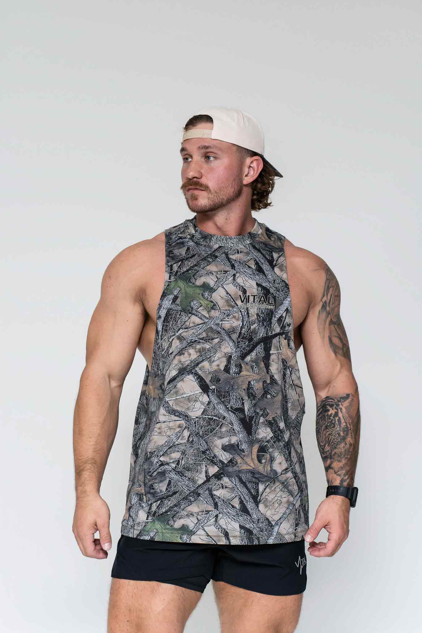 Cut Off Tank - Woodland Camo – VITAL APPAREL