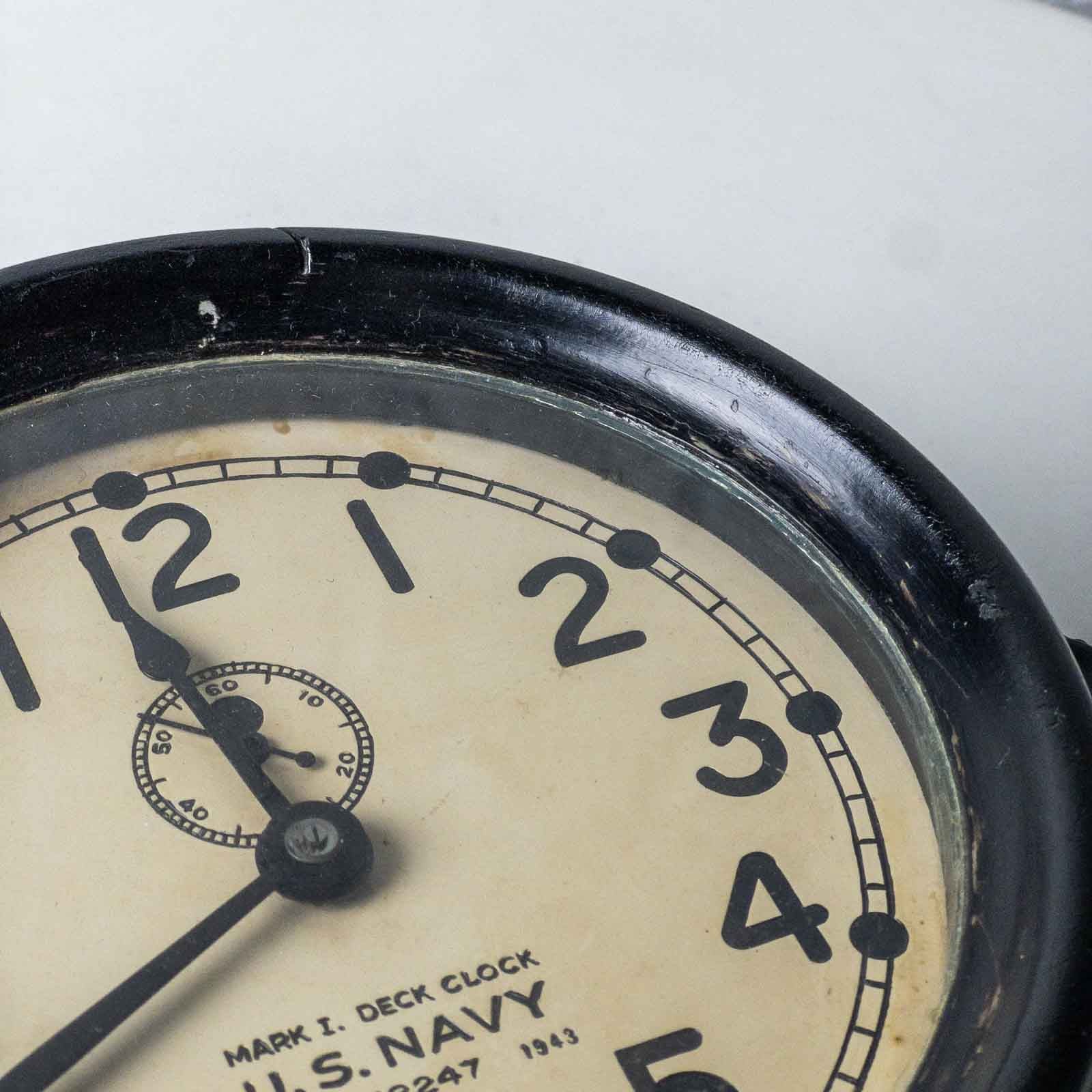 WW2 US NAVY MARK1 DECK CLOCK 1943'S – WANDERER