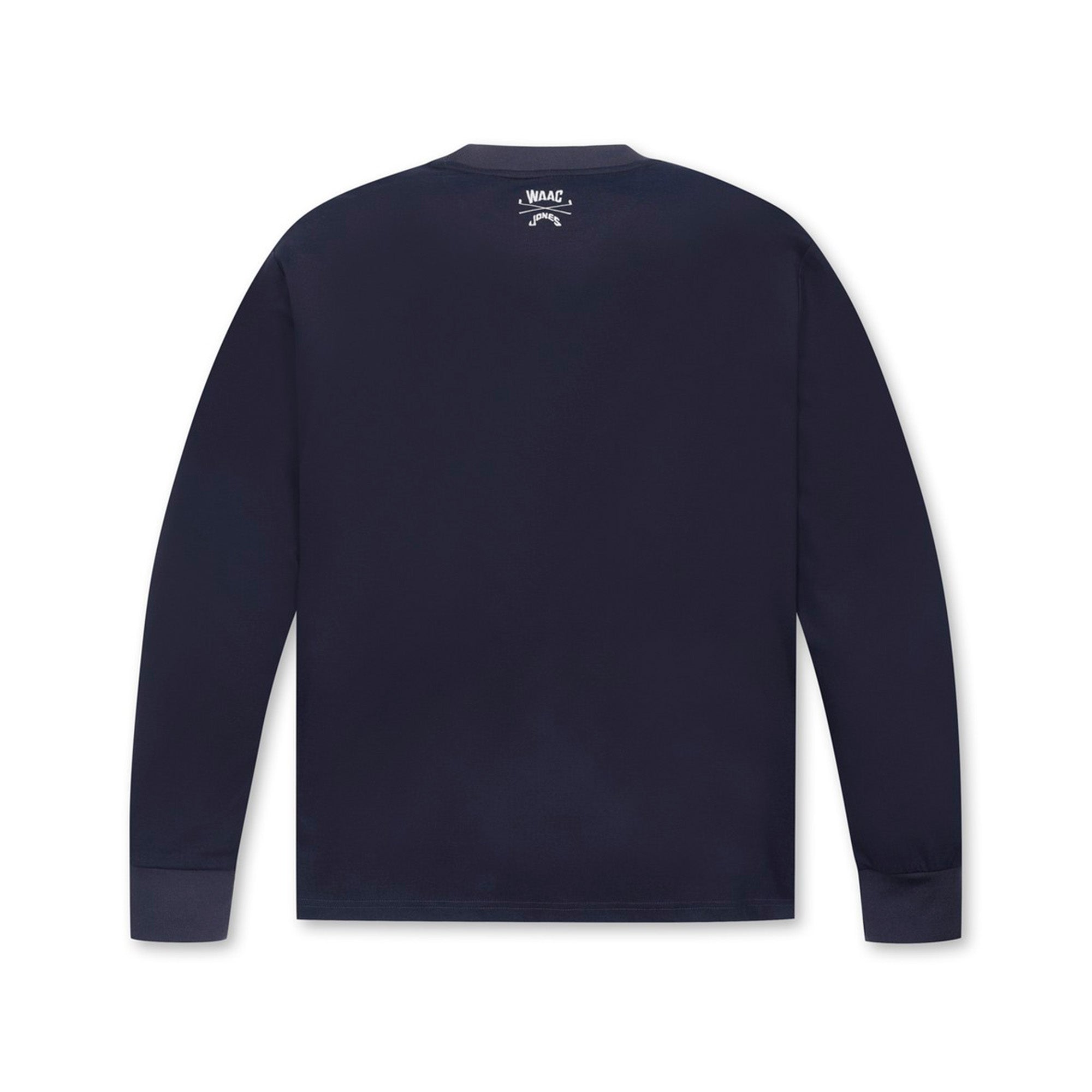 WAAC トレーナー WOMEN ストレッチタフタバックロゴプルオーバー ネイビー