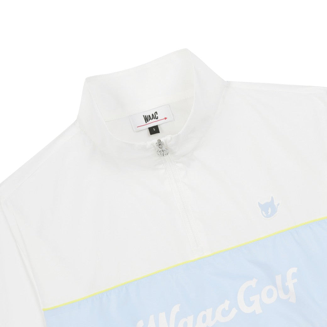 WOMEN ハイブリッドハーフジッププルオーバー ホワイト