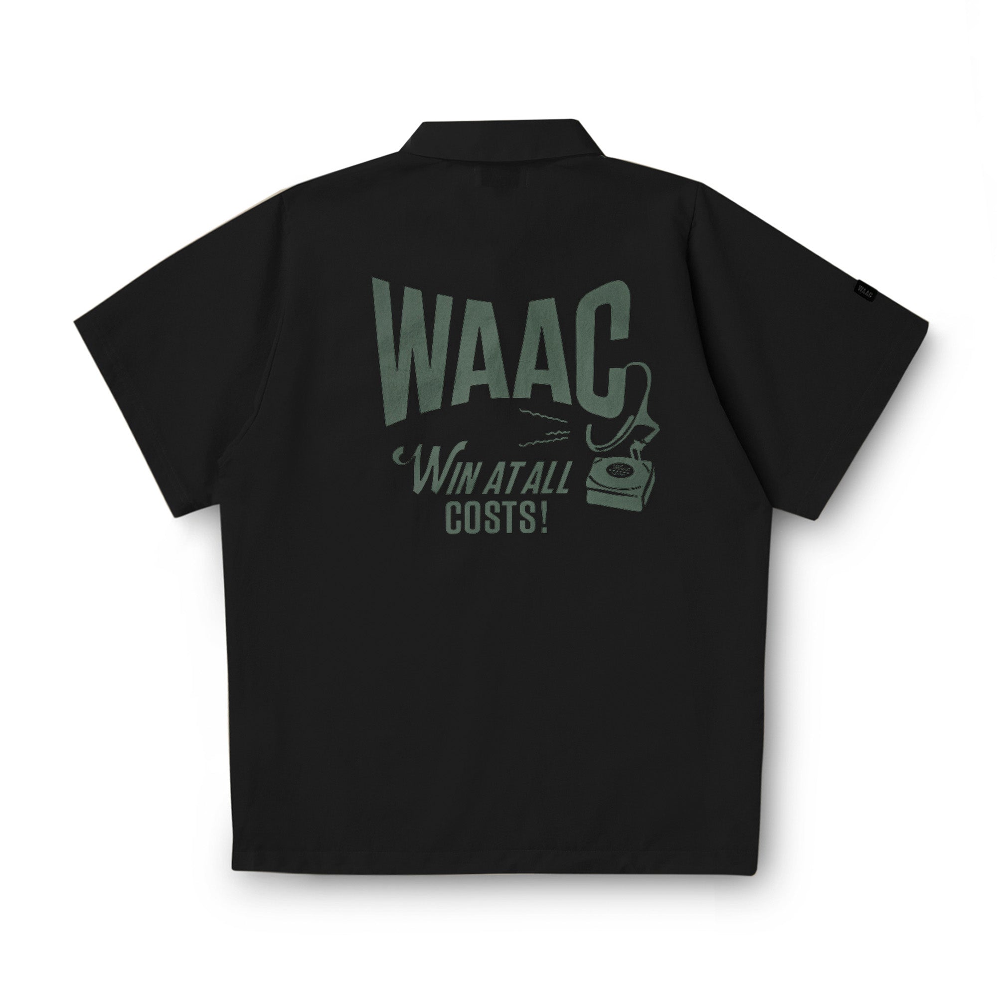 WAAC ブラック 長袖ポロシャツ ＋半袖ポロシャツ両サイズ2 WOMEN 7分袖ポロシャツ ブラック