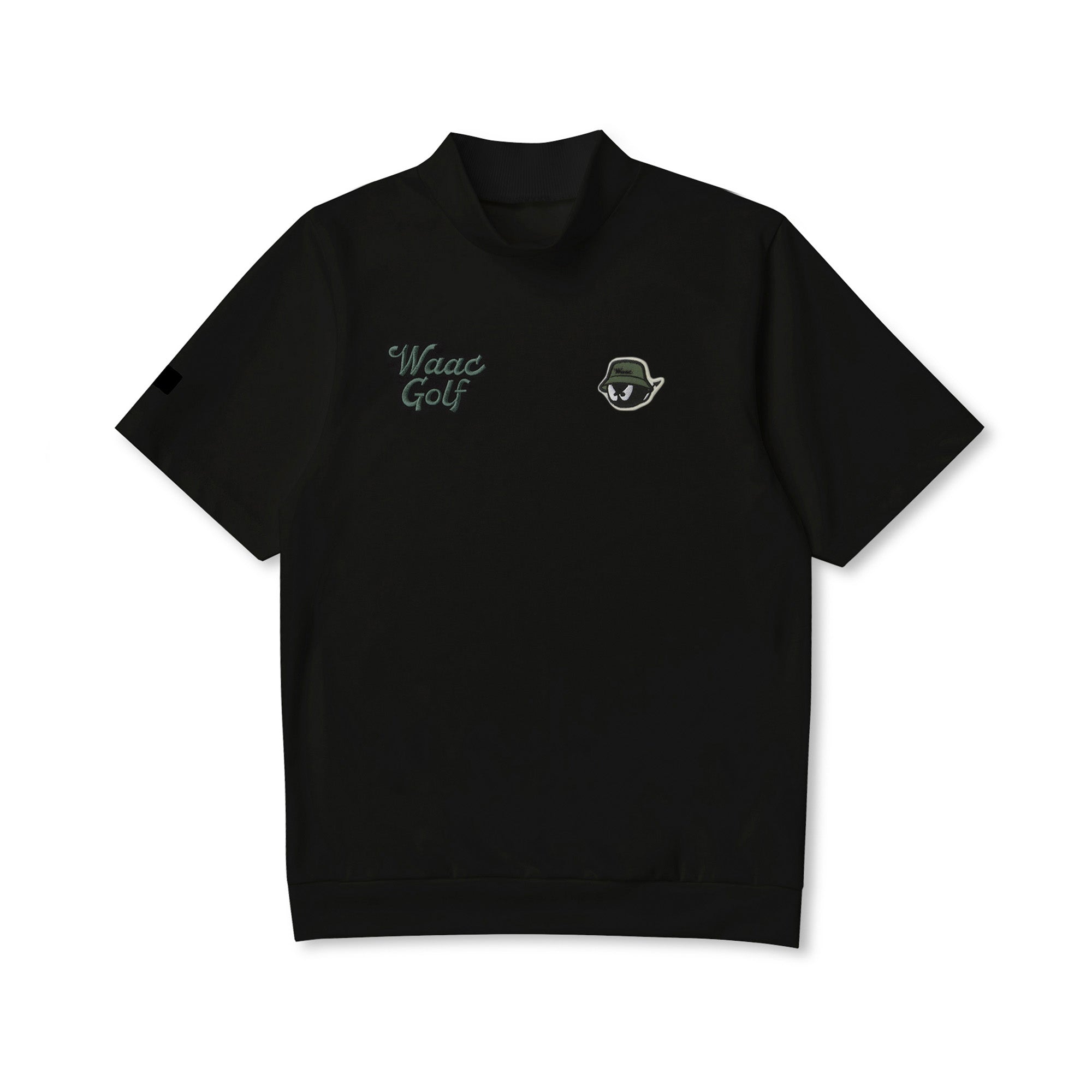 MEN ダブルロゴポンチモックネック ブラック