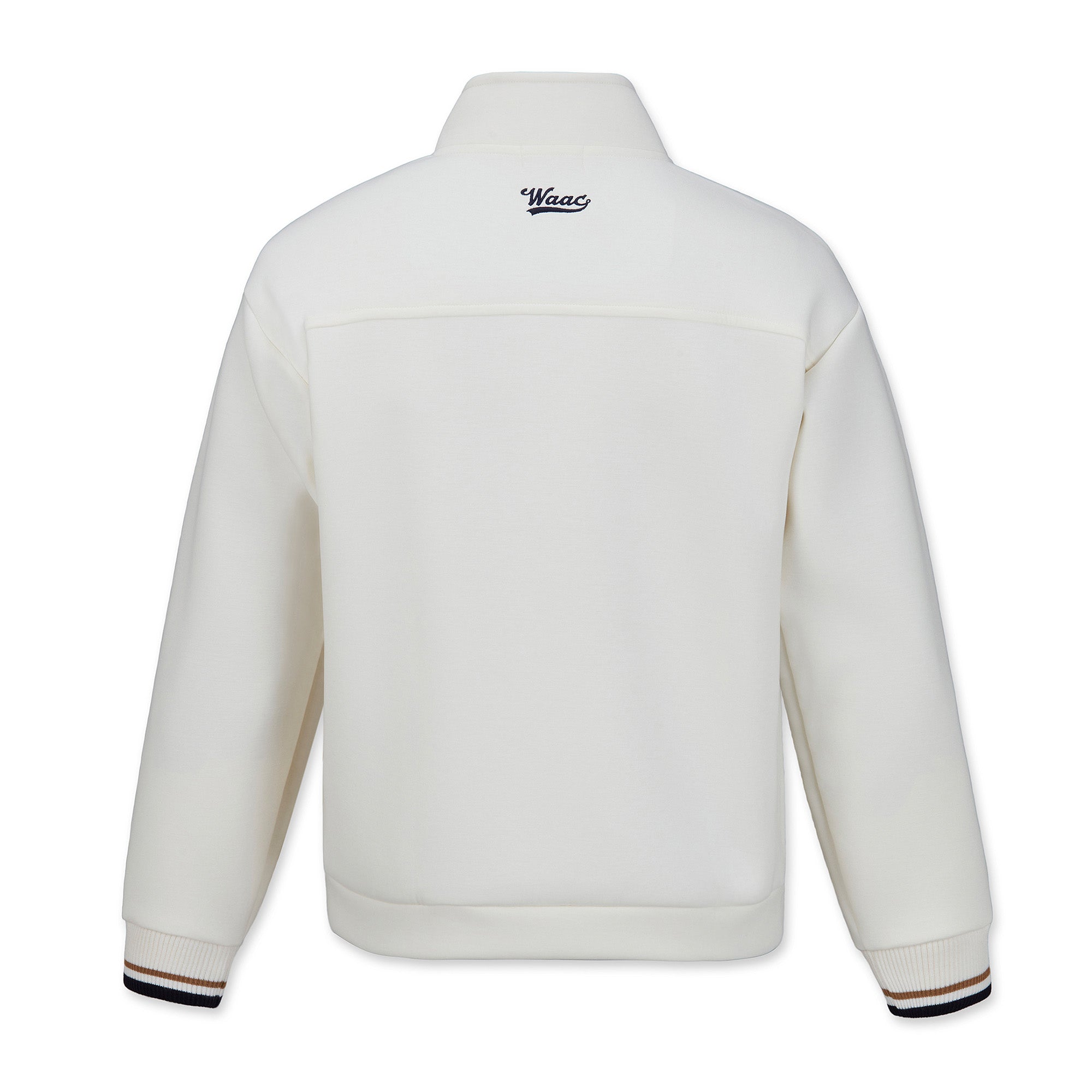 MEN ダンボールニットスポーティーハーフジップ アイボリー