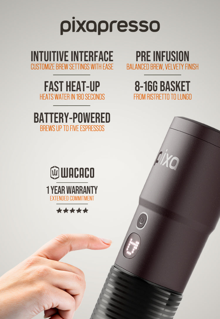 Wacaco | Pixapresso | Electric Portable Espresso Maker