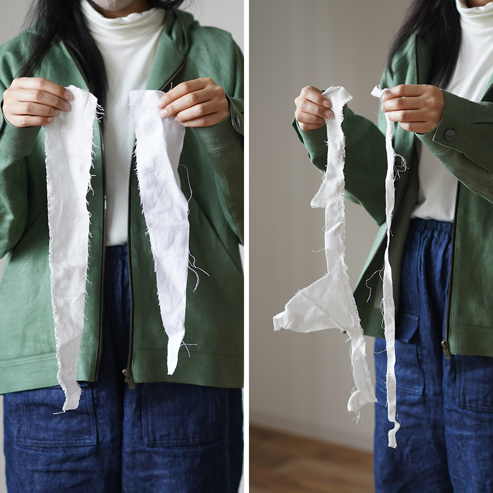 日々価格変動あり！】中身が少し見える! 細長いリネンはぎれBOX！単色