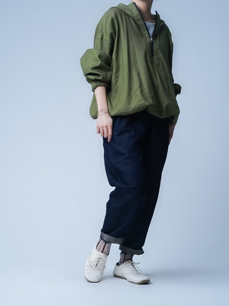 リネンデニム】みんな大好き 一番使いやすいシルエットのデニムパンツ