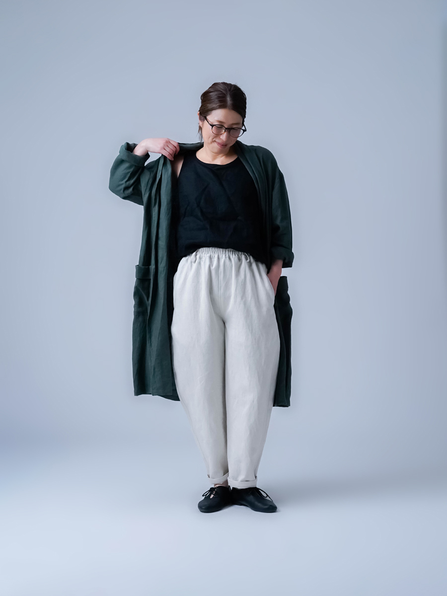 リネンデニムパンツ】みんな大好き 一番使いやすいシルエット ホワイト