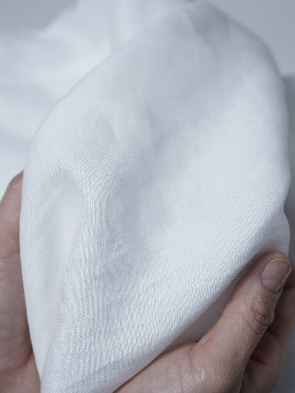 リネントップス】ふわっと 軽くやさしい 肌触り/ 白色 p015a-wht1