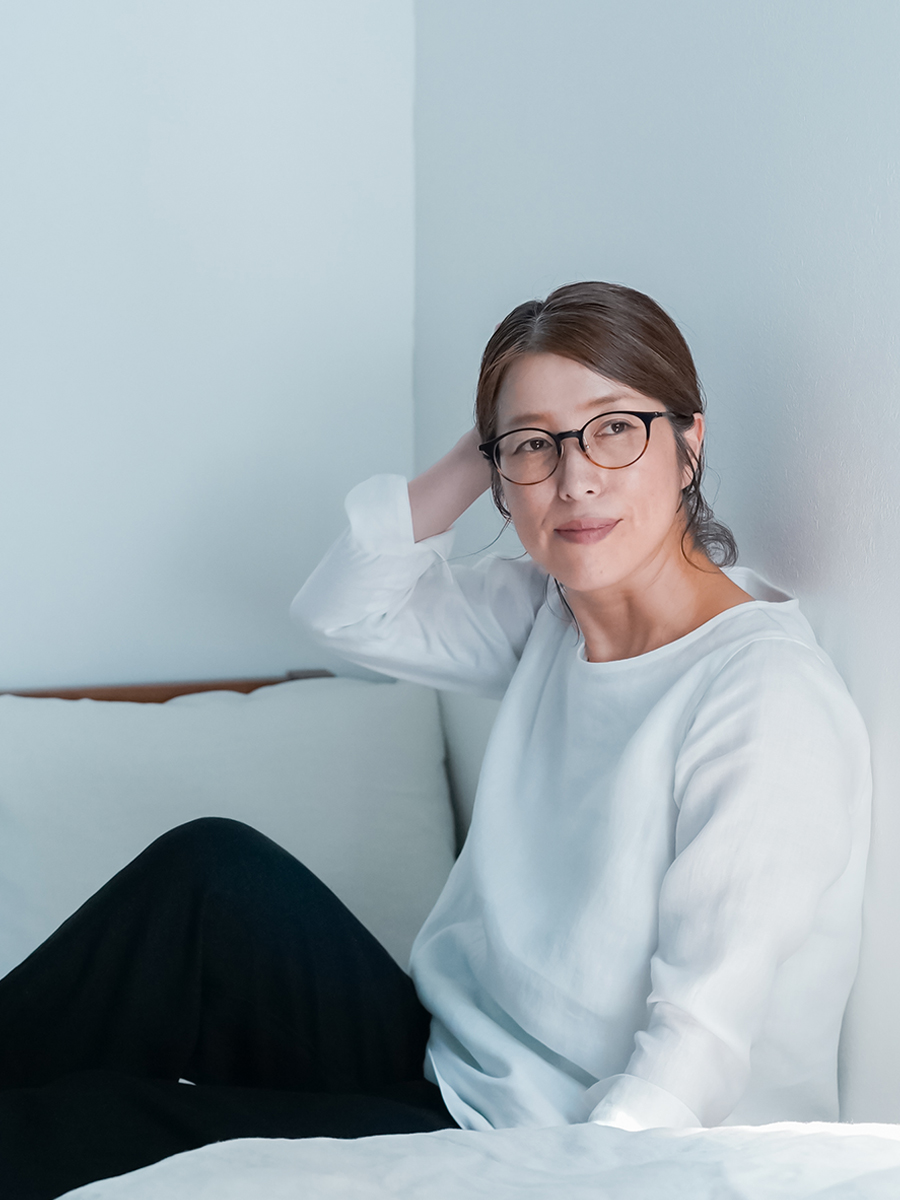 プレミアム】リネントップス 丸首 トップス 薄地 ／ ホワイト p012g-wht1