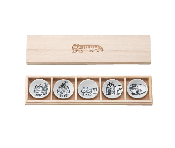 リサ・ラーソン スケッチシリーズ 木箱入箸置きセット | 猫本専門書店