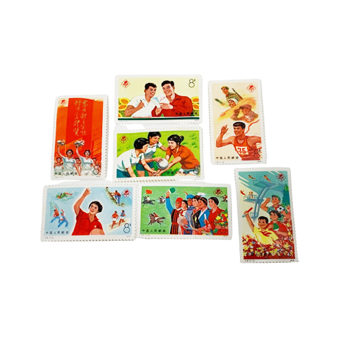 中国切手】中国人民郵政 J6 第3回全国体育大会 7種完｜【わかば公式