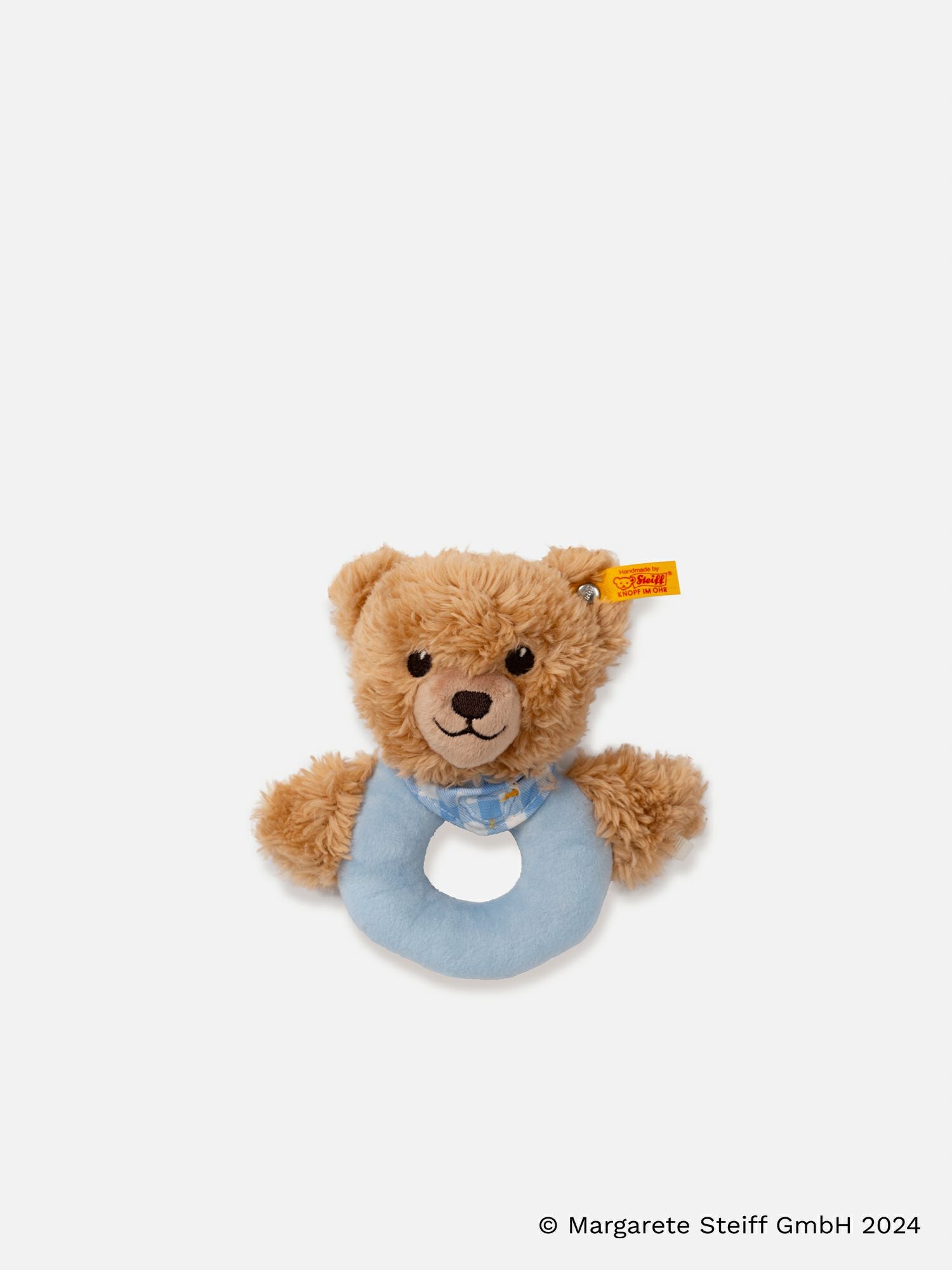 シュタイフ グリップトイ 「おやすみクマちゃん」（ブルー） |ベビー