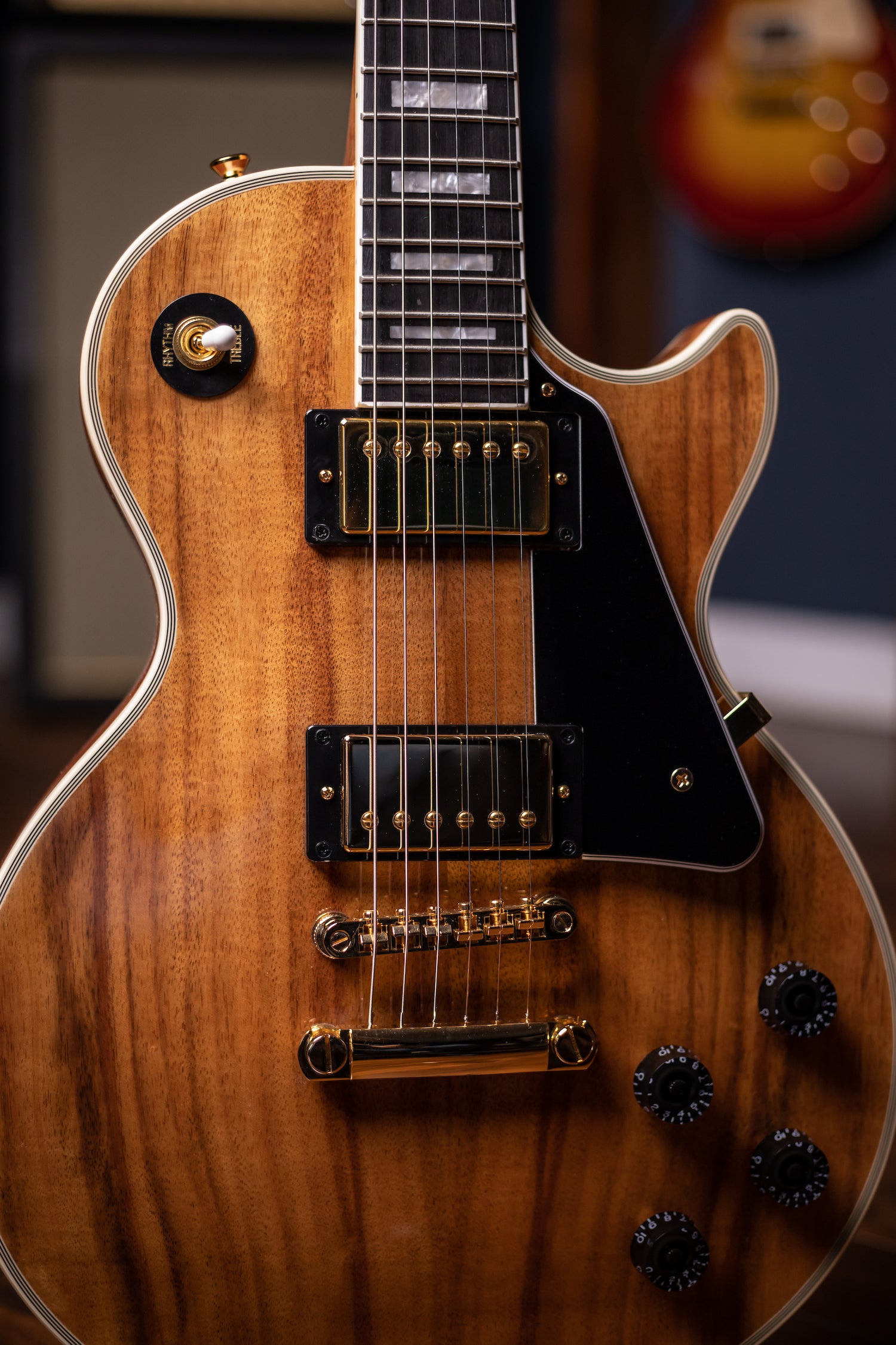 Epiphone Les Paul Custom Pro Koa Electric Guitar - Natural – Walt