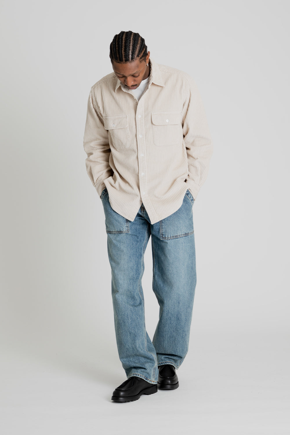 Frizmworks Alternate Corduroy Shirt in Light Beige | Wallace