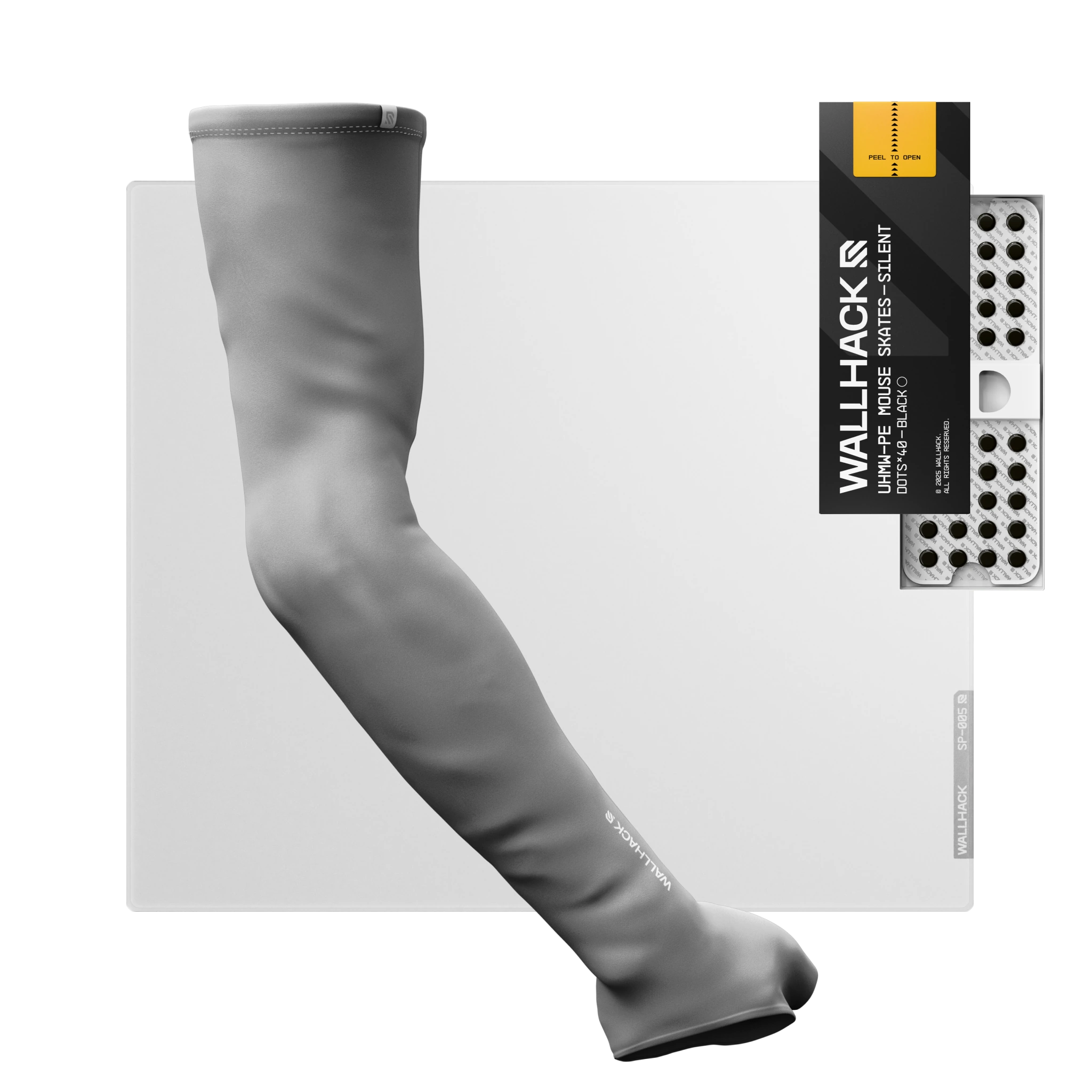 SP-005 (White) Bundle with UHMW Silent Skates & Pro Sleeve