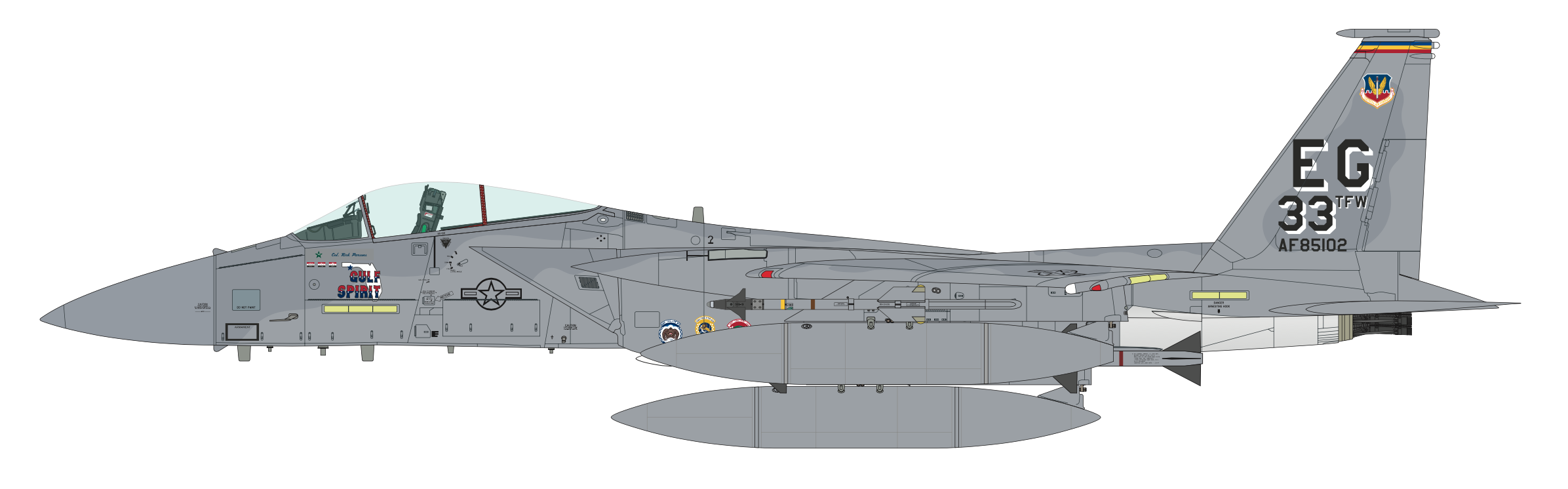 F-15C Eagle 33rd TFW Flagship - Wall Pilot