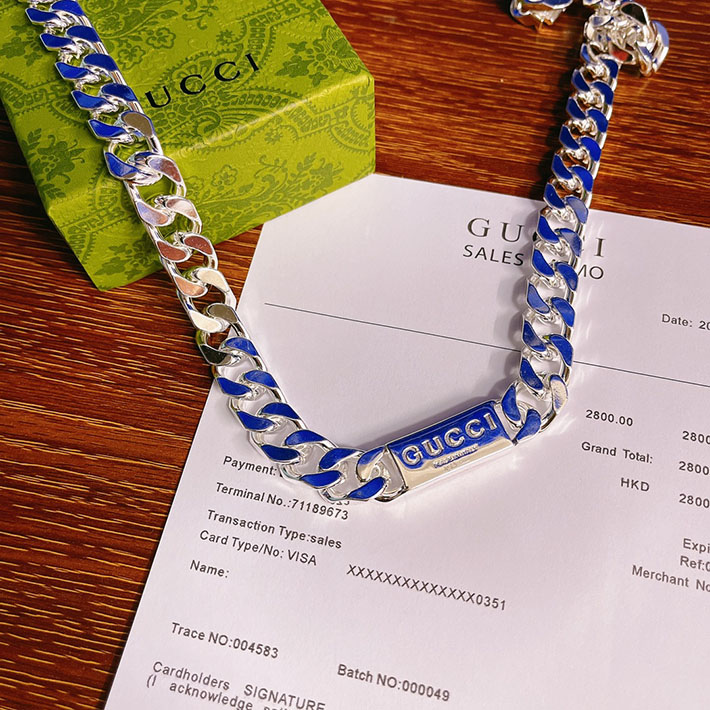 グッチ ネックレス GUCCI チェーン のみ グッチ ネックレス メンズ