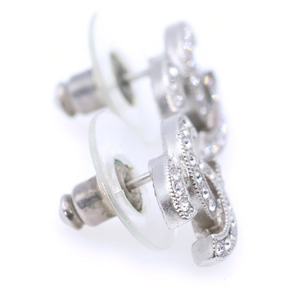 CHANEL(シャネル) ココマーク ラインストーン ピアス シルバー F22V