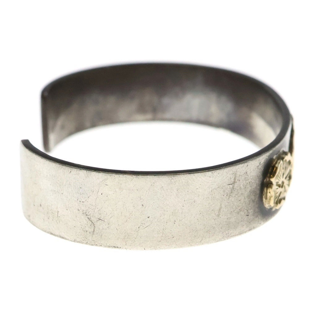 goro's(ゴローズ) ダブルローズ平打ちブレス バングル M シルバー/ゴールド