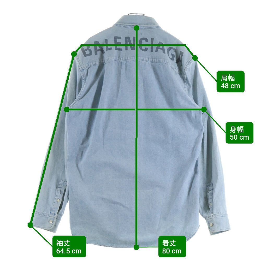 BALENCIAGA(バレンシアガ) 19SS Back Logo Denim Shirt バックロゴ