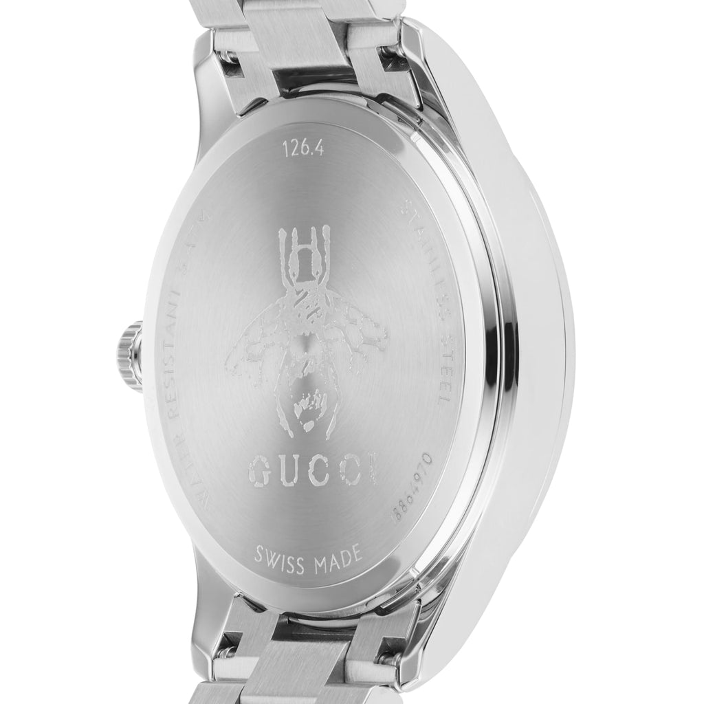 Gucci G Timeless Quartz Blue Dial Silver Steel Strap Watch for Women