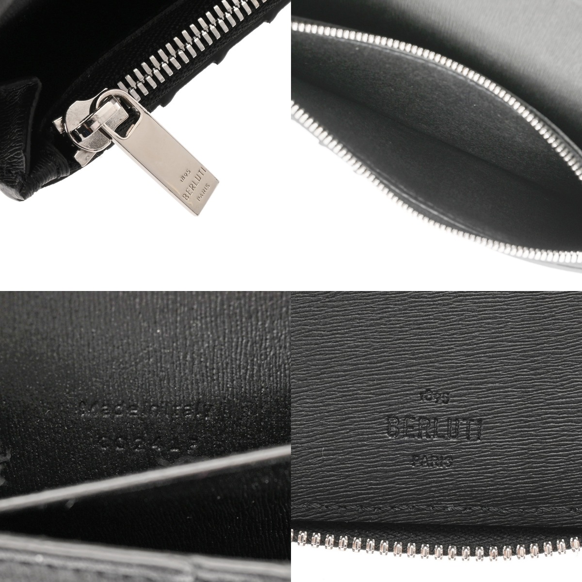 ベルルッティ カリグラフィ ラウンドファスナー ダークブラウン