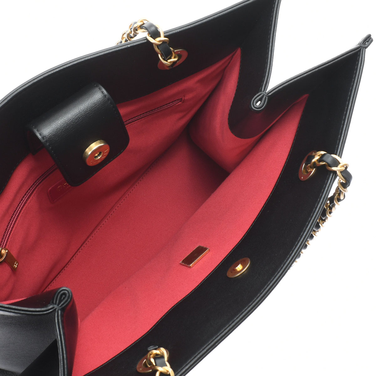 シャネル / CHANEL スモール ショッピング チェーントート ブラック