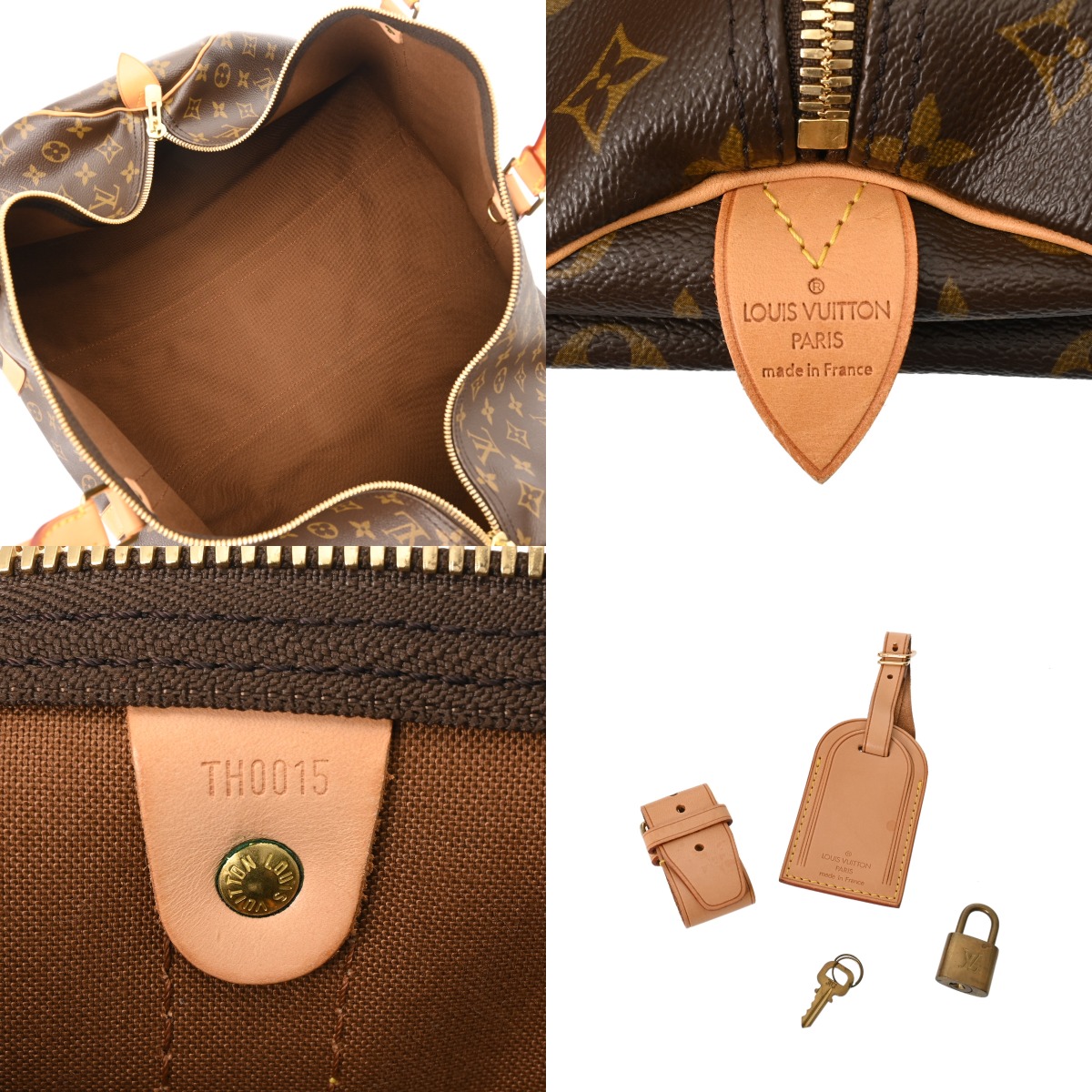 ルイ ヴィトン モノグラム キーポル バンドリエール 60 ブラウン