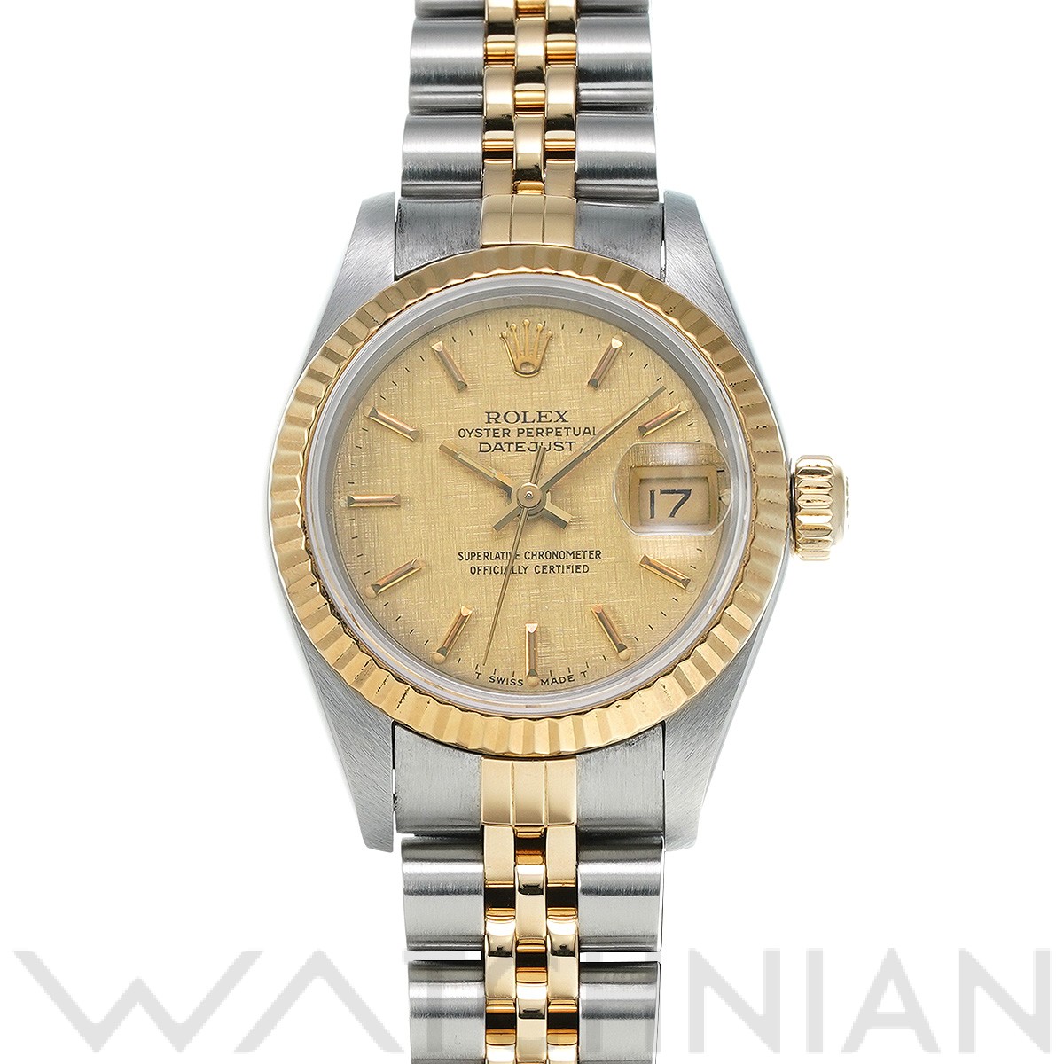 ロレックス デイトジャスト 69173 シャンパンモザイク レディース 時計