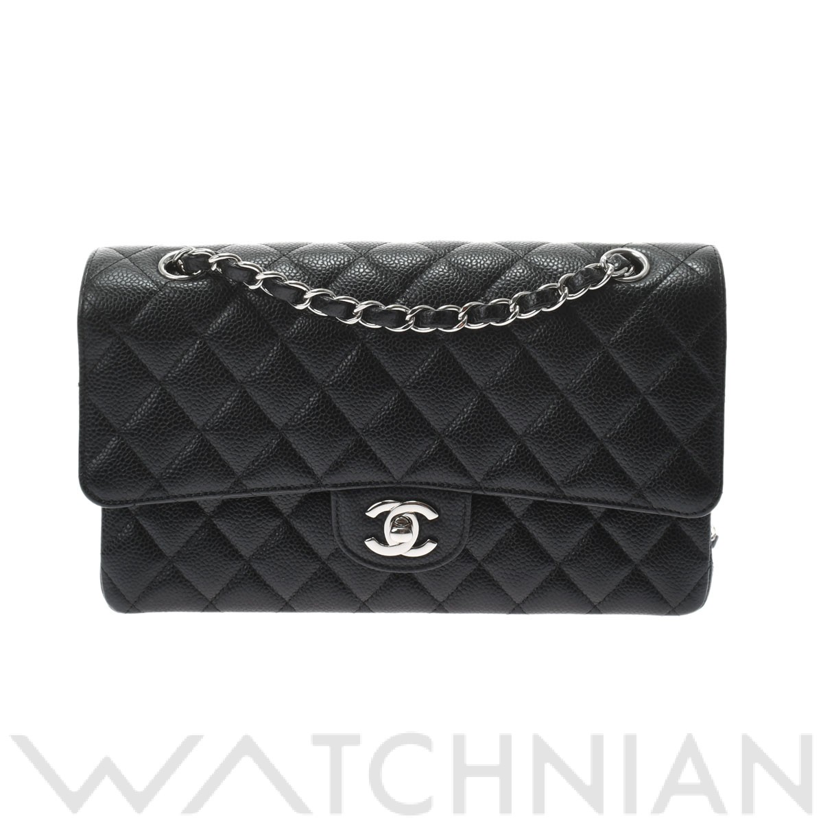 シャネル / CHANEL マトラッセ クラシック ハンドバッグ 25cm ブラック
