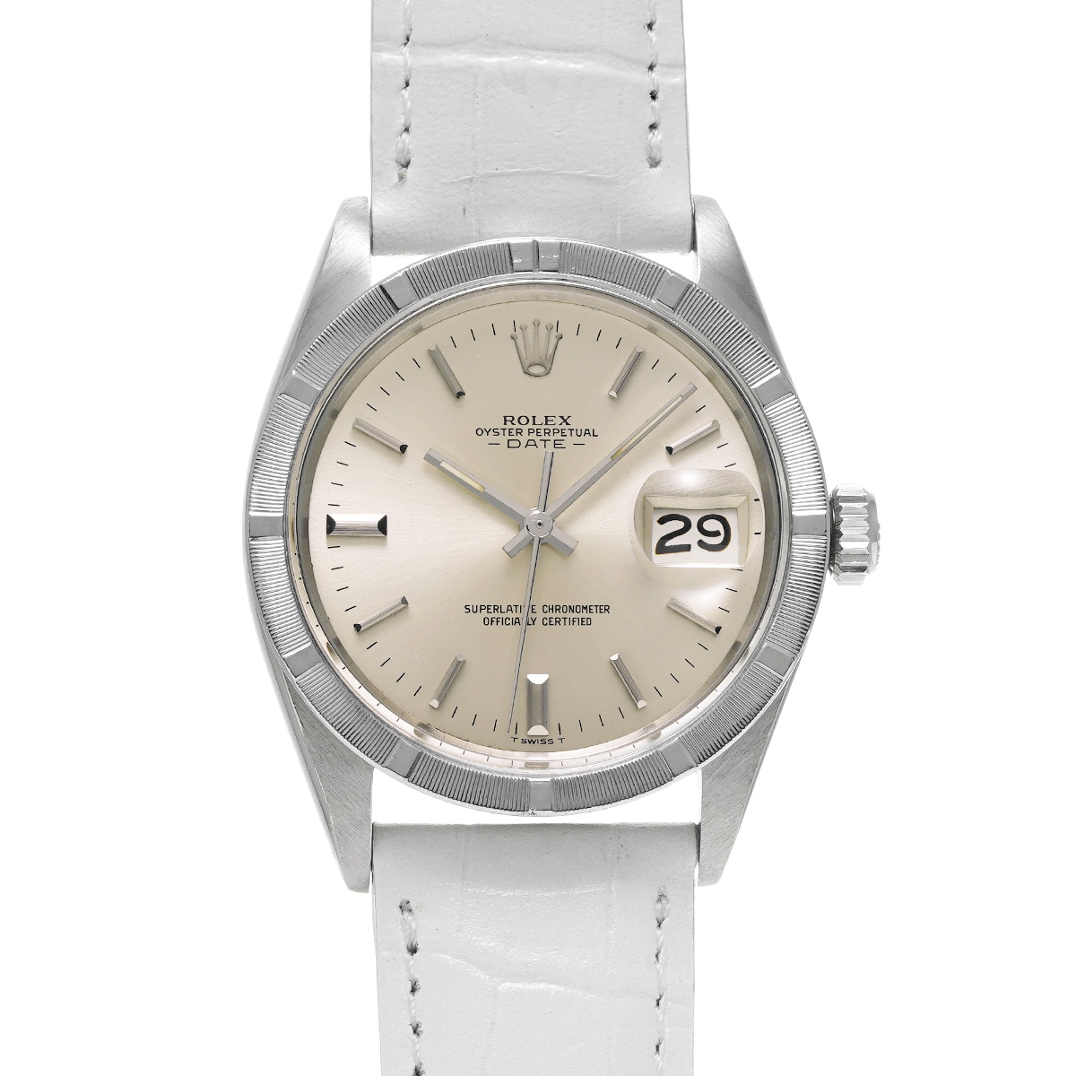 ロレックス オイスターパーペチュアル デイト 1501 シルバー メンズ