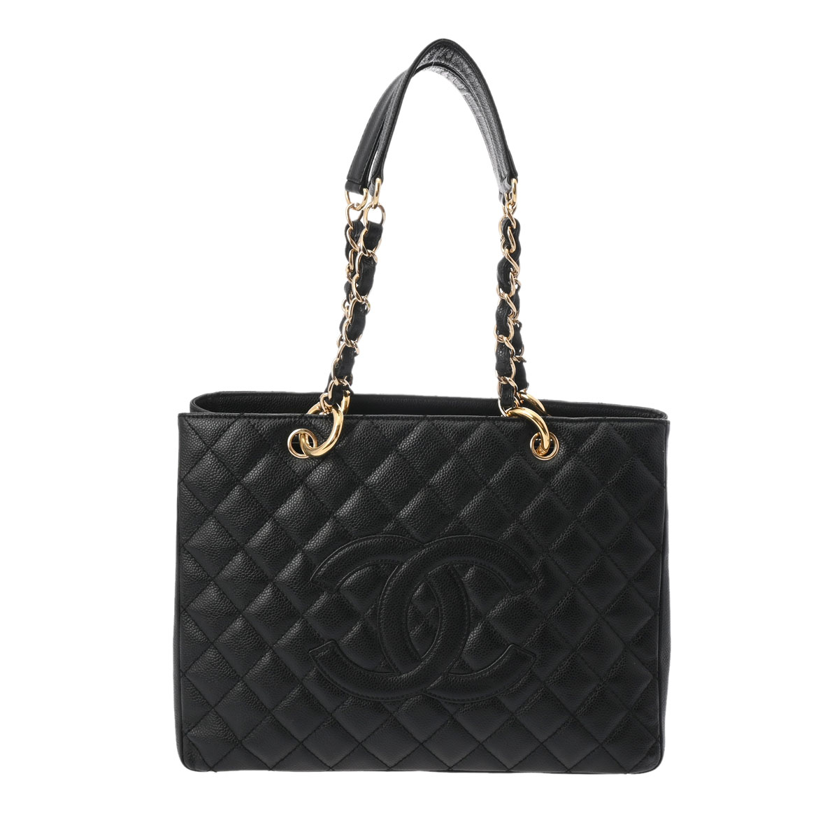 シャネル マトラッセ GST チェーントート ブラック A50995 キャビア