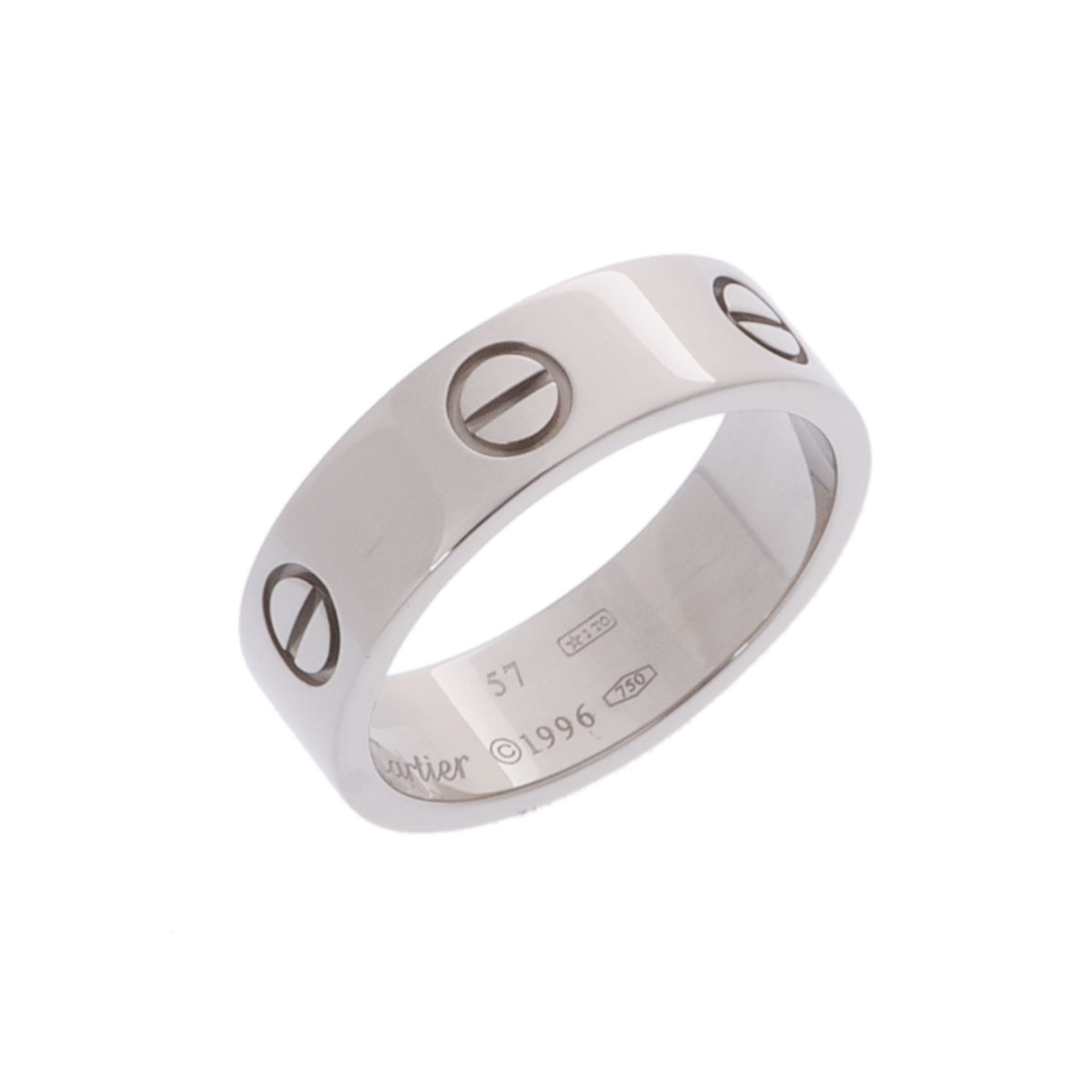 カルティエ ラブリング #49 クリスマス限定 シルバー K18ホワイト