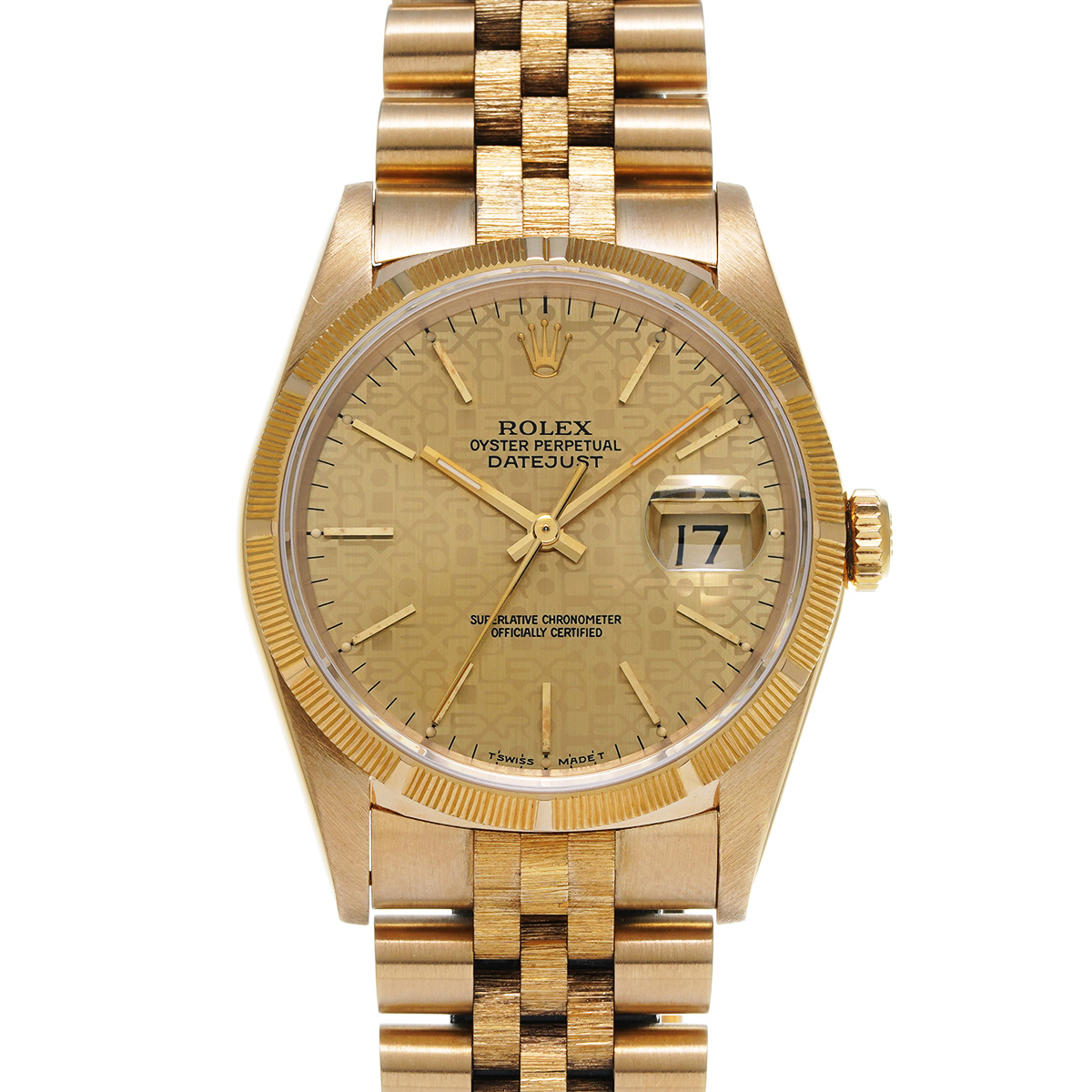 ロレックス デイトジャスト 16248 シャンパンコンピュータ メンズ 時計