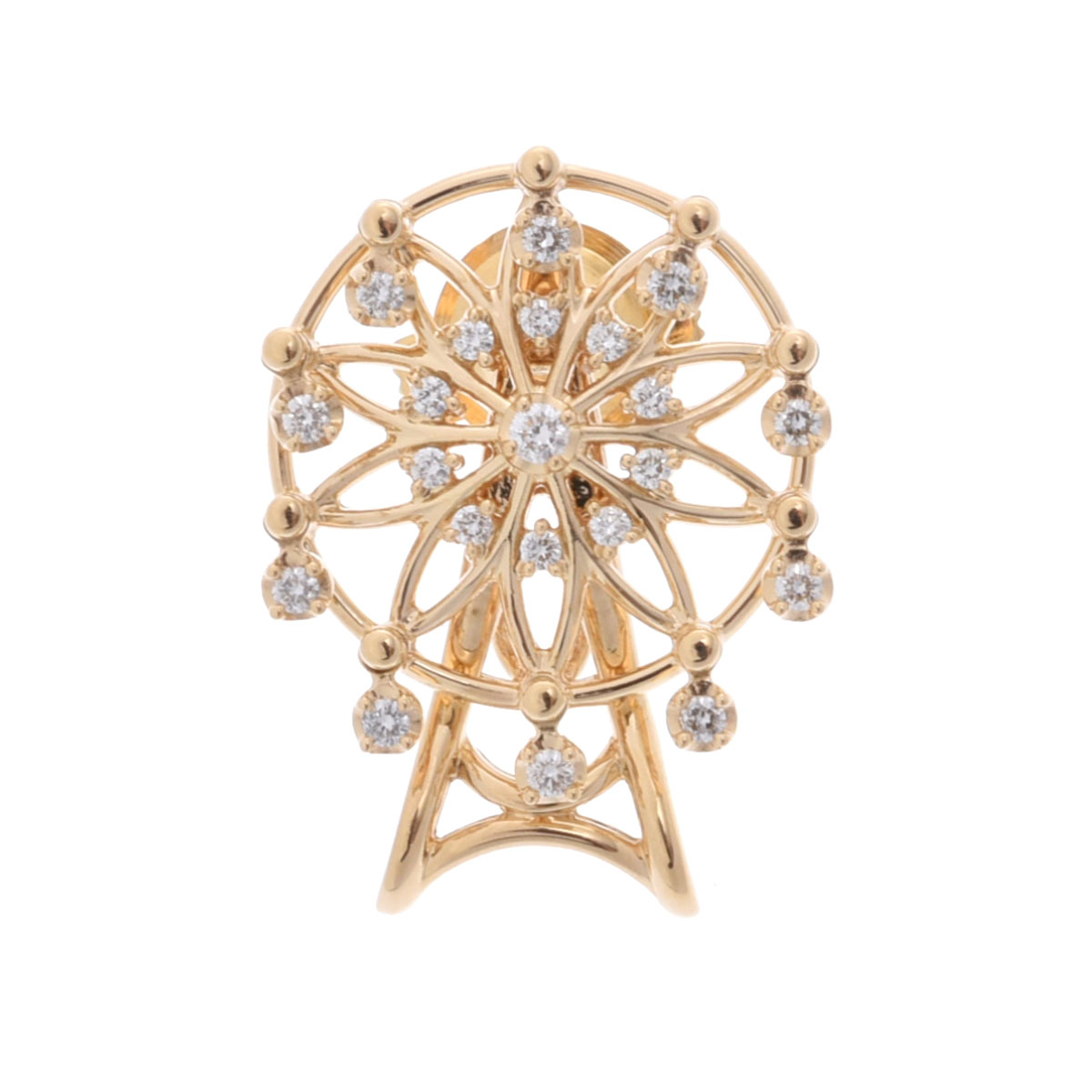 タサキ 観覧車ブローチ ゴールド K18イエローゴールド YG レディース