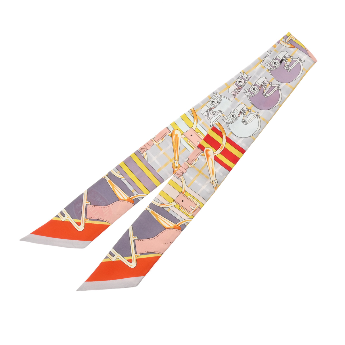 エルメス ツイリー BRIDES DE GALA LOVE グレー系マルチカラー シルク