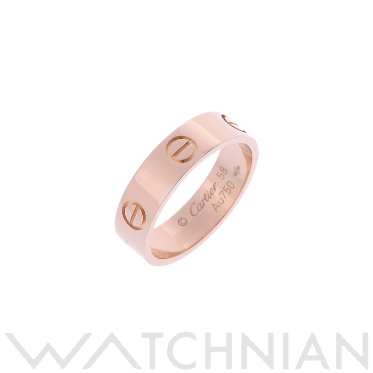 カルティエ ラブリング #58 ゴールド K18ピンクゴールド PG レディース