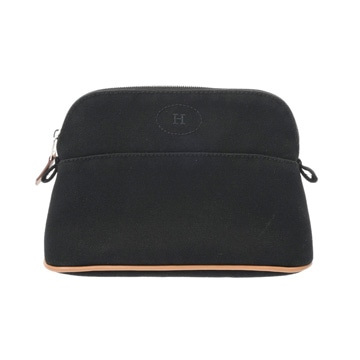 エルメス ボリード ポーチ ミニ ブラック キャンバス ユニセックス