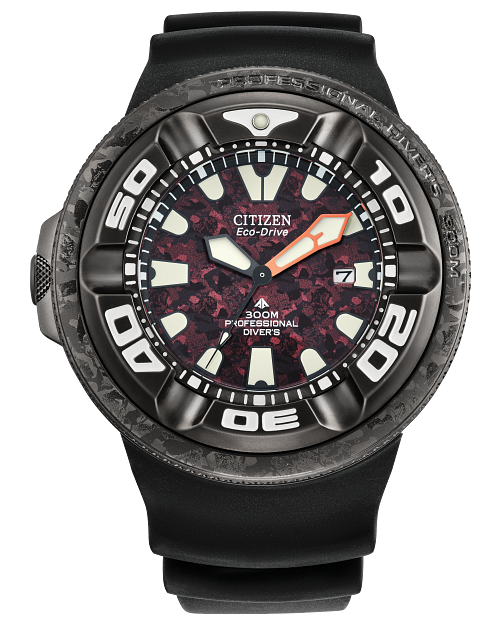 Citizen Godzilla Ecozilla Eco Drive Red Dial Polyurethane Strap
