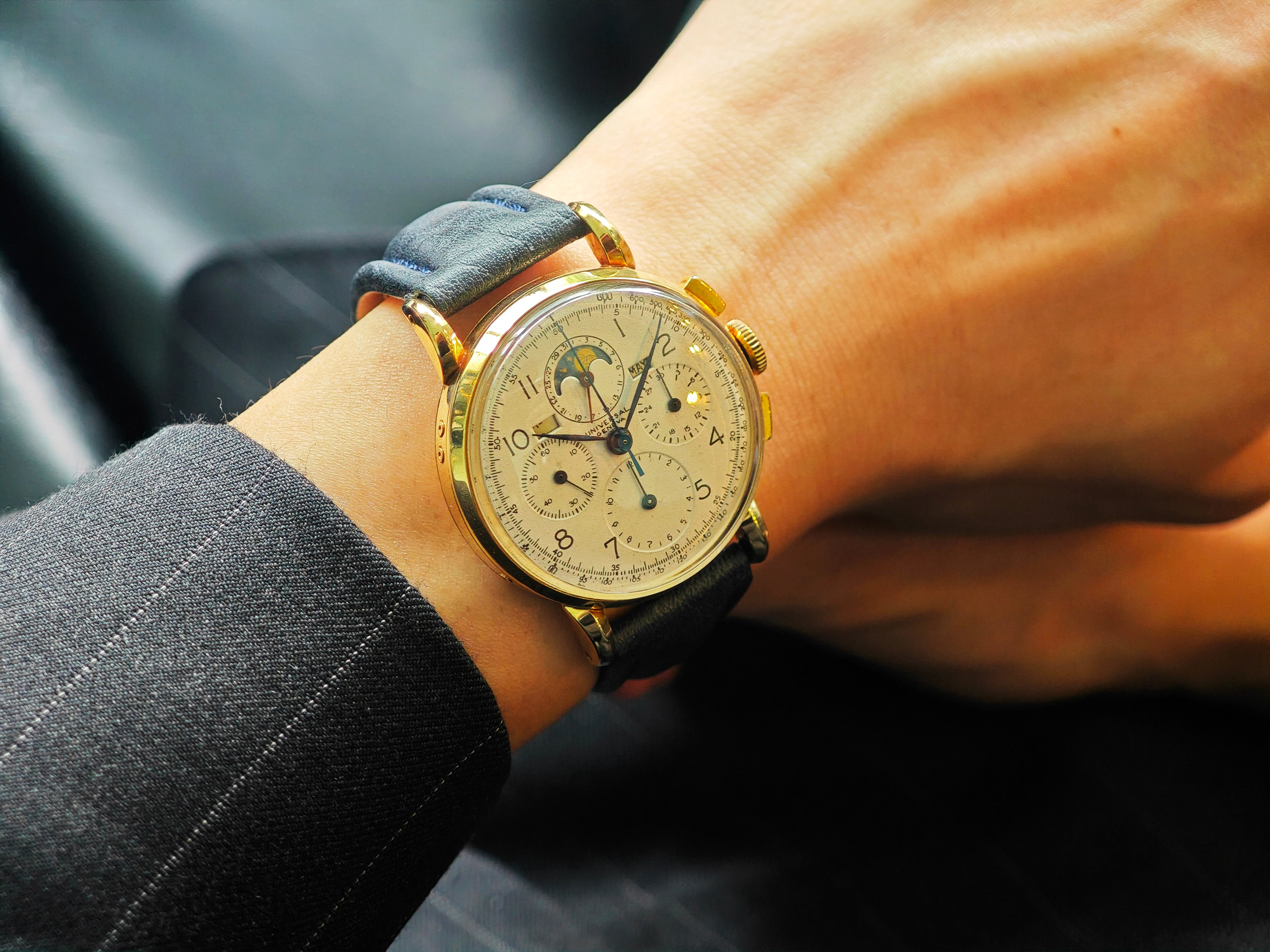 ユニバーサルジュネーブ トリコンパックス 14金無垢 Ref.52216