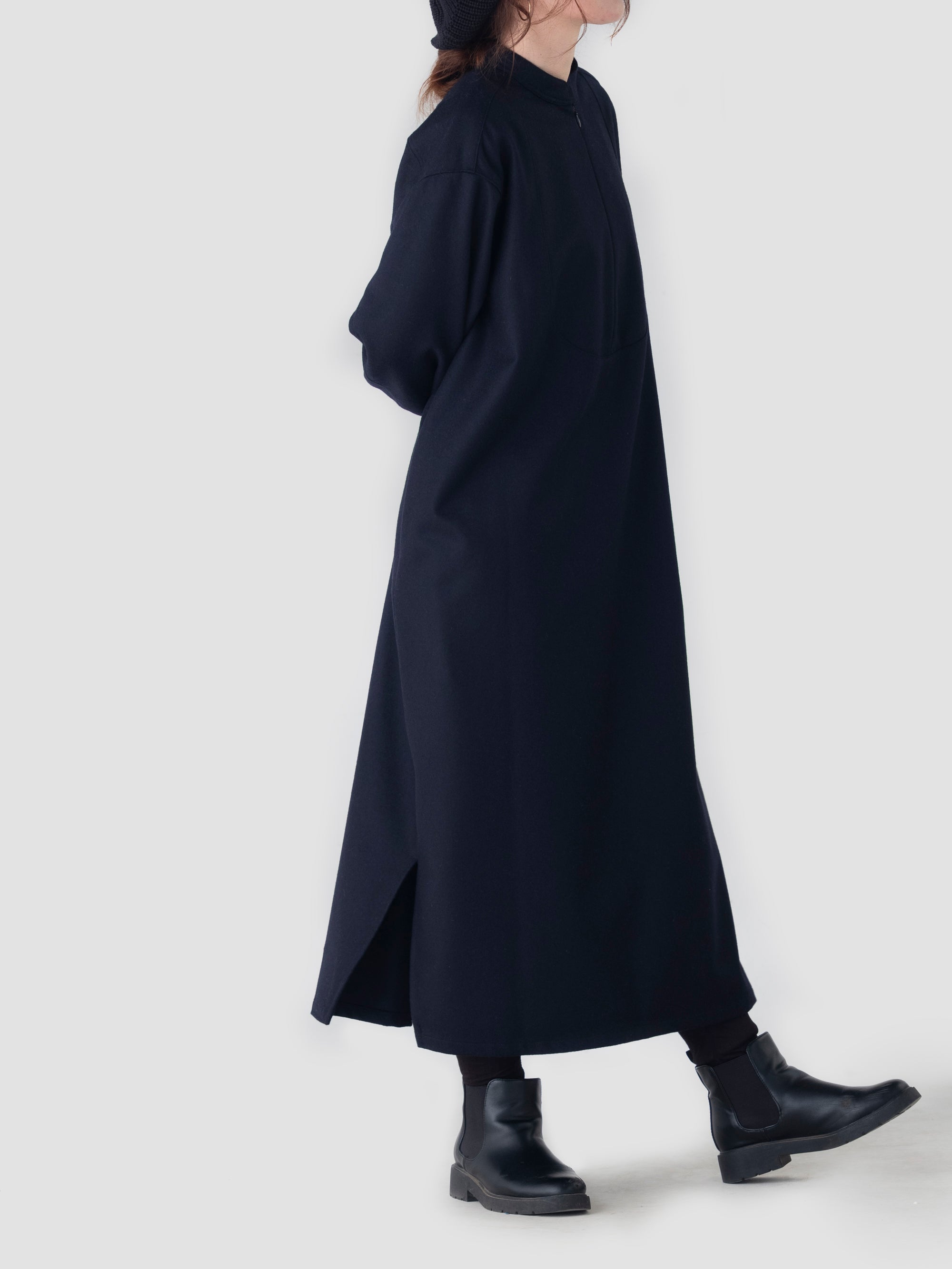 HW zip dress Flannel｜ASEEDONCLOUD